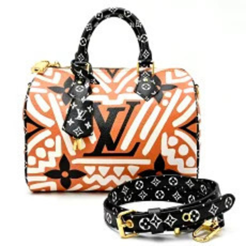 Louis Vuitton Speedy LV Canvas Bandoulire Crafty Handbag White - Picture 2 of 10